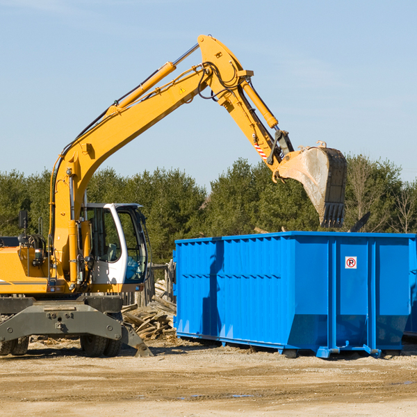 what size residential dumpster rentals are available in Bartonville TX